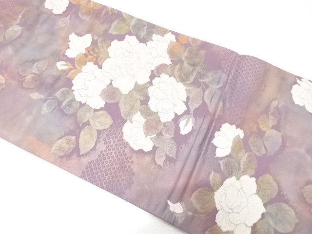 JAPANESE FUKURO OBI / WOVEN ROSE